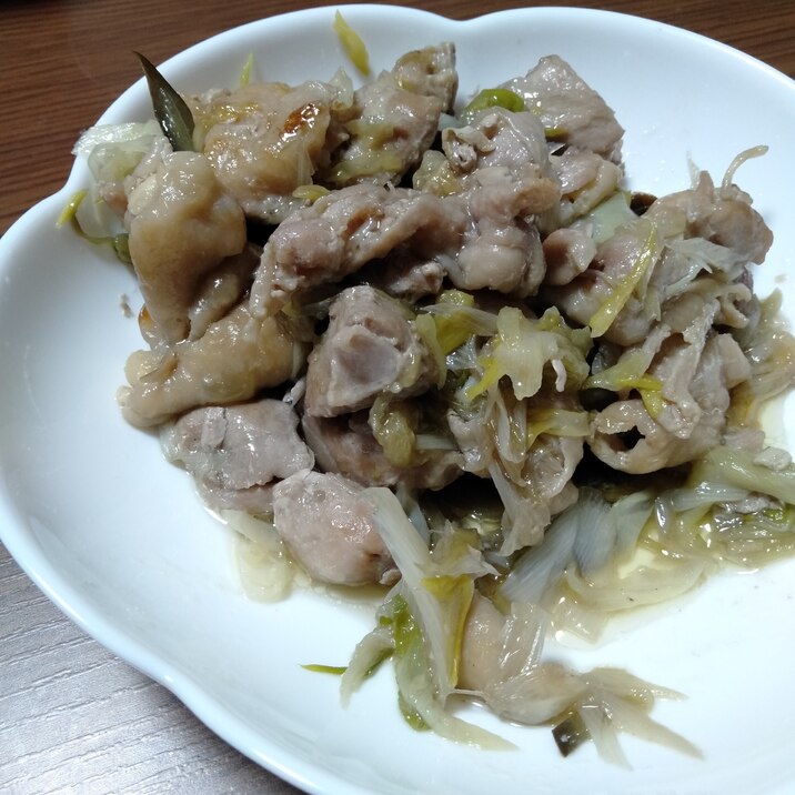 鶏ネギ炒め